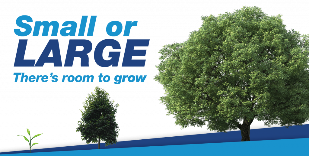 small or large there's room to grow